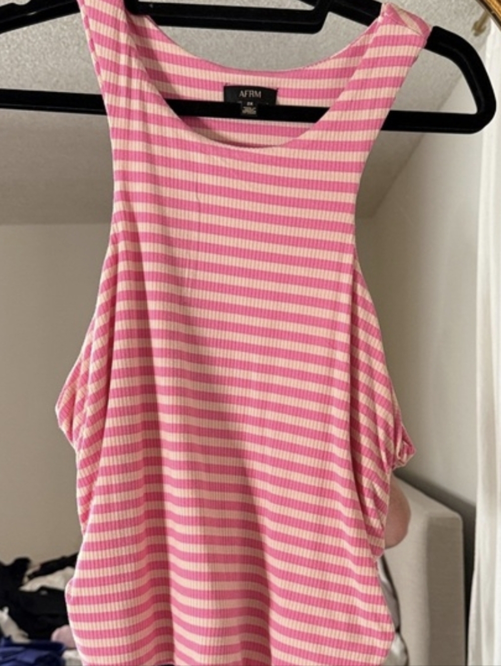AFRM Pink Striped High-Neck Tank - Picture 4 of 5